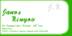 janos minyov business card